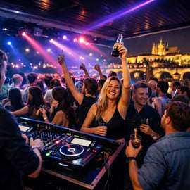 DJ-festival in Praag: feestboot en clubs in één pas