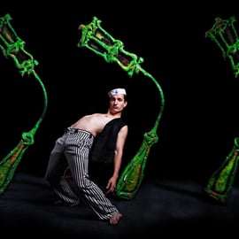 Praag: 1,5 Uur Black Light Theater Srnec voorstelling