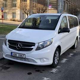 Praag: Privé transfer naar de luchthaven met een minibus (PRG)