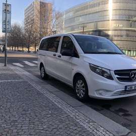 Vliegveld Praag: Privétransfer naar het centrum per minibus