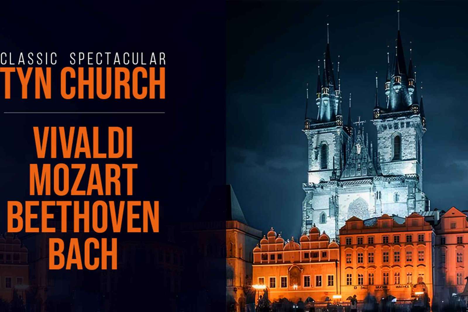 Klassiek concert in de Týnkerk, 70 minuten met programma
