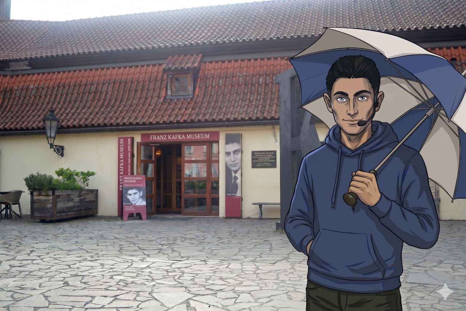 Kafka audiogids Praag met ticket voor het Kafkamuseum