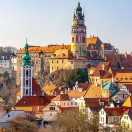 Vanuit Praag: Excursie naar Český Krumlov en kasteel Hluboká