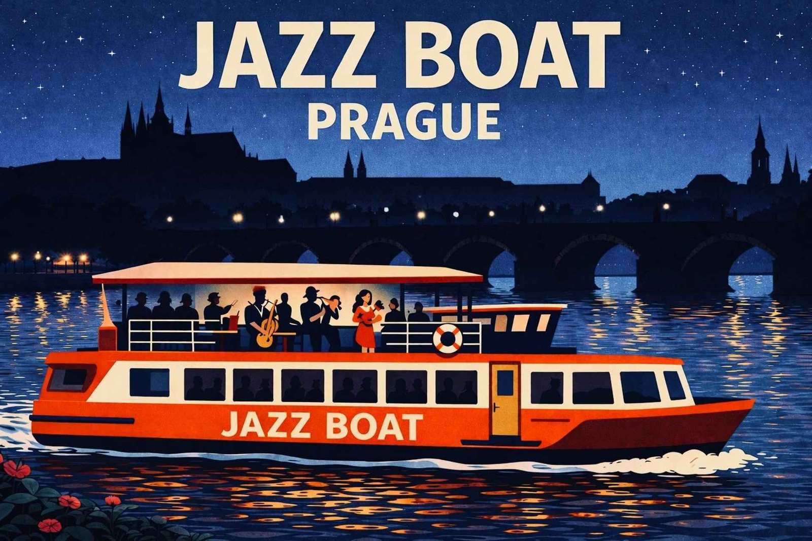 Praag: Jazz boottocht met concert en optionele maaltijd