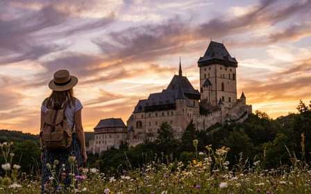 Praag: All-Inclusive Karlstejn Kasteel en Grotten Tour