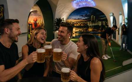 Minigolf in Praag met onbeperkt bier en prosecco