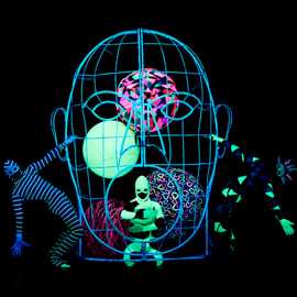 Praag: WOW Show Zwart Licht Theater