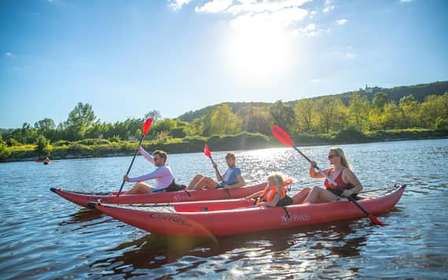 Praag: Vltava rivier dubbele kajak huren